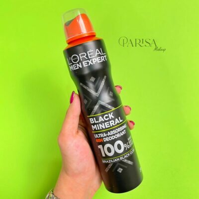 اسپری ضدتعریق لورآل سری Men Expert مدل black mineral