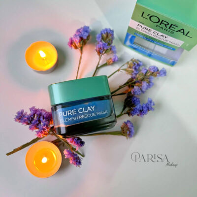 ماسک ترمیم کننده پوست لورآل مدل pure clay blemish rescue