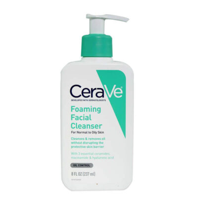 شوینده صورت سراوی CeraVe مدل FOAMING مخصوص پوست نرمال تا چرب