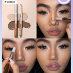 کانتور و هایلایتر بینی دو سر شیگلم SHEGLAM مدل Fine Line 2-In-1 رنگ Umber - Image 3