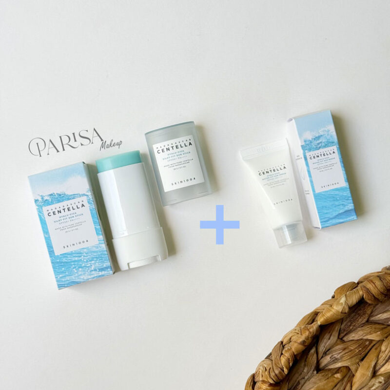 پک ضدآفتاب استیکی+ سرم هدیه سنتلا SKIN1004 مدل هیالو سیکا Hyalu-Cica(SPF 50) - Image 2