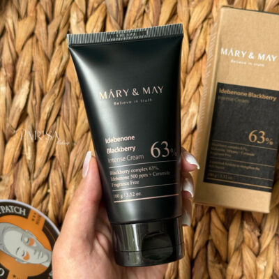 کرم مرطوب کننده مؤثر بلک بری و سرامید مری اند می Mary & May مدل Idebenone Blackberry Intense Cream