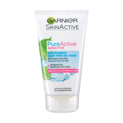 ژل شستشوی ضد جوش پوست حساس گارنیر مدل Pure Active Sensitive