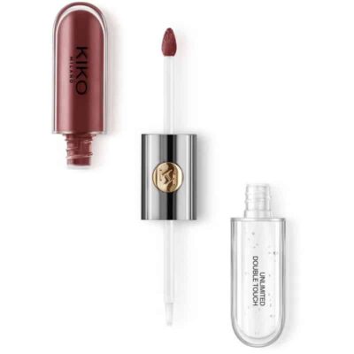 لیپ گلاس و رژ لب مایع دو سر کیکو میلانو KIKO MILANO مدل Unlimited Double Touch رنگ Scarlet Red (شماره 105)