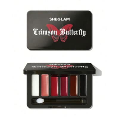 پالت لیپ گلاس 6 عددی شیگلم SHEGLAM کالکشن Crimson Butterfly مدل PHANTOM'S KISS