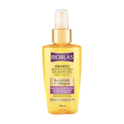 روغن ترمیم کننده مو آسیب دیده کراتین و کلاژن بیوبلاس BIOBLAS مدل Onarici(100 میل)