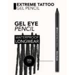 مداد چشم ژلی فلورمار flormar مدل Extreme Tattoo Gel Pencil کد 006(رنگ Onyx) - Image 4