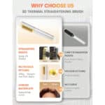 برس حرارتی صاف کننده مو سه بعدی شیگلم SHEGLAM مدل Sleek Chic 3D Thermal Straightening Brush-US Plug - Image 5