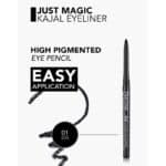 مداد چشم فوق مشکی پیچی فلورمار flormar مدل Just Magic Kajal Liner - Image 4