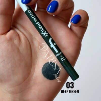 مداد چشم ژلی فلورمار flormar مدل Extreme Tattoo Gel Pencil کد 003(رنگ Deep Green)