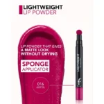 رژلب مایع پودری سر اسفنجی فلورمار Flormar مدل Lightweight Lip Powder کد 016 - Image 3
