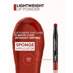رژلب مایع پودری سر اسفنجی فلورمار Flormar مدل Lightweight Lip Powder کد 009 - Image 4