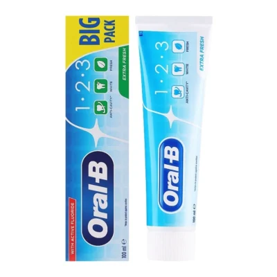 خمیردندان اورال بی Oral-B مدل 1.2.3 Extra Fresh(100 میل)